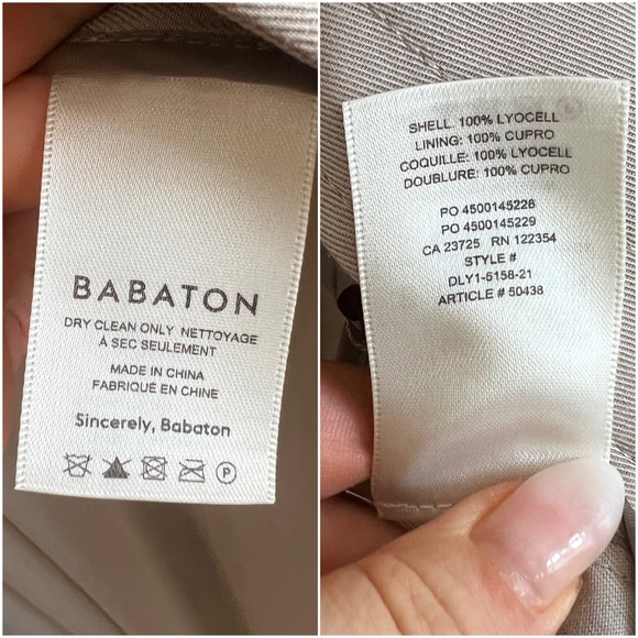 🏷️ SOLD • BABATON • Lawson Trench Coat in Concrete • Small - Picture 10 of 12